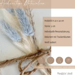 Abschiedsgeschenk für Erzieher/in | Holzbild mit Namen, Spruch & Blumen als Dankeschön Geschenk | Kindergarten Geschenkidee zum Abschied | Danke | Manufaktur Liebevoll