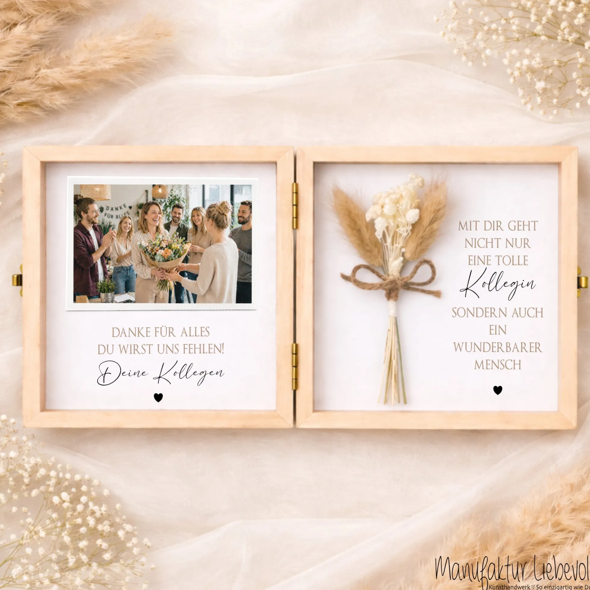 Abschiedsgeschenk Kollegin Kollege personalisiert | Jobwechsel Geschenk | Danke Geschenk Arbeit Holzbox mit Namen