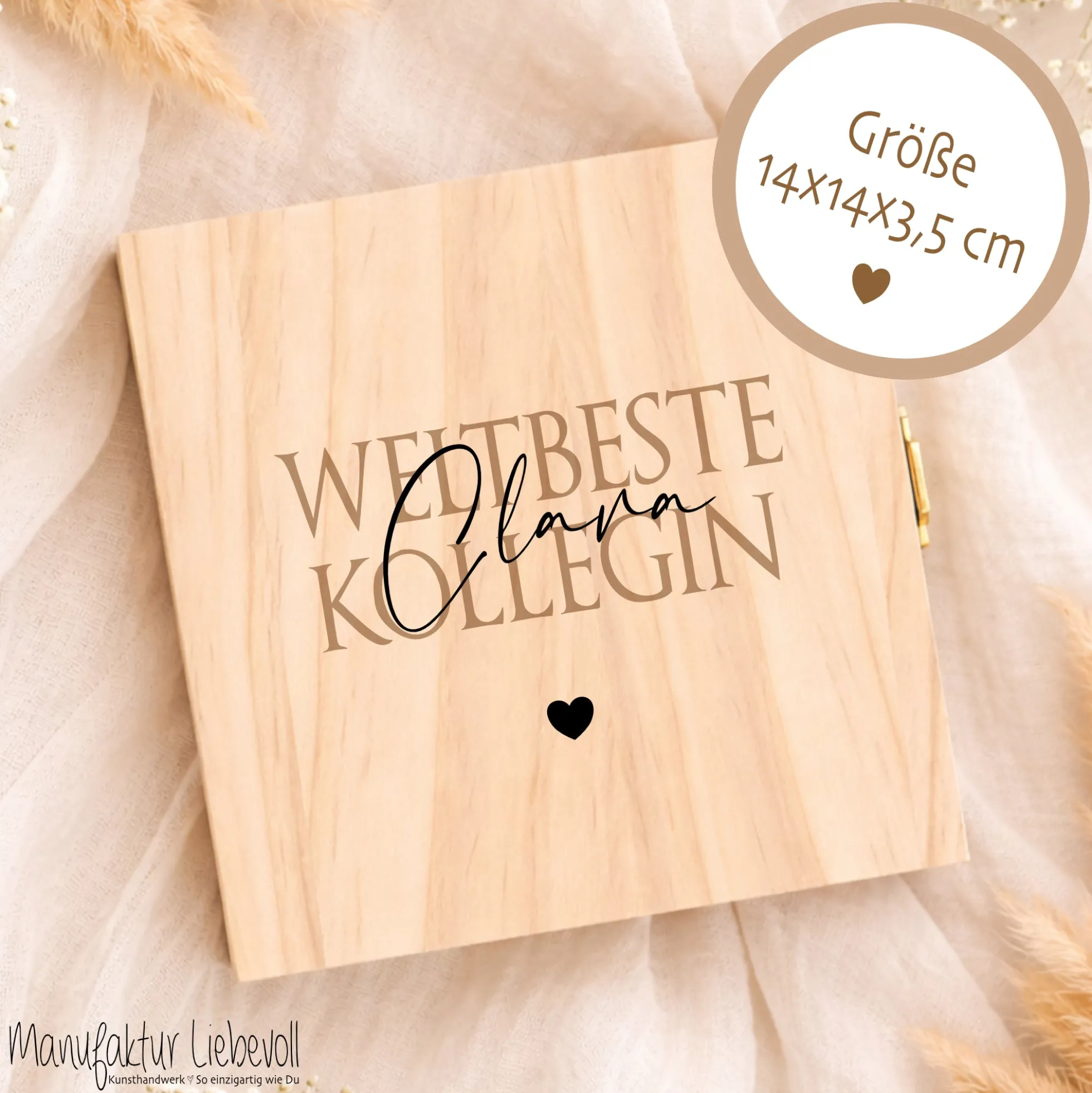 Abschiedsgeschenk Kollegin Kollege personalisiert | Jobwechsel Geschenk | Danke Geschenk Arbeit Holzbox mit Namen