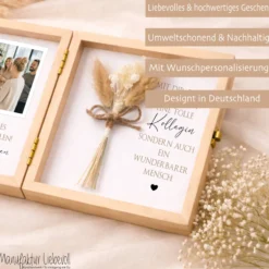 Abschiedsgeschenk Kollegin Kollege personalisiert | Jobwechsel Geschenk | Danke Geschenk Arbeit Holzbox mit Namen