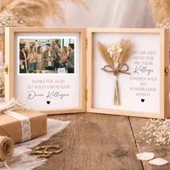 Abschiedsgeschenk Kollegin Kollege personalisiert | Jobwechsel Geschenk | Danke Geschenk Arbeit Holzbox mit Namen