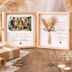 Abschiedsgeschenk Kollegin Kollege personalisiert | Jobwechsel Geschenk | Danke Geschenk Arbeit Holzbox mit Namen