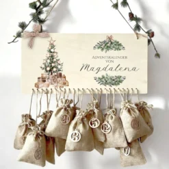 Adventskalender aus Holz zum Befüllen Personalisiert für Männer und Frauen