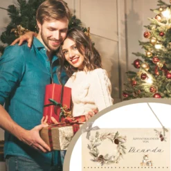 Adventskalender für Frauen und Männer Personalisiert mit Namen mit Tannenkranz
