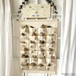 Adventskalender mit Namen Befüllen Boho Stoff Adventskalender "Auto" Advent Kalender Geschenk Frauen Männer Kinder Familie