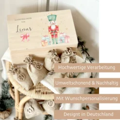 Adventskalender "Nussknacker", Personalisierte Adventskiste zum Befüllen