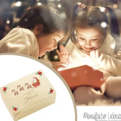 Adventskalender zum Befüllen für Kinder, Personalisierte Adventskiste mit Weihnachtsmotiv