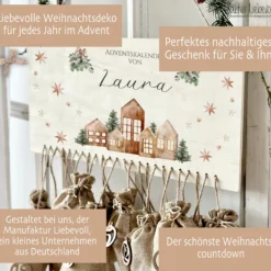 Adventszeit Geschenk Personalisiert für Frauen und Männer mit Namen zum Befüllen