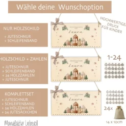 Adventszeit Geschenk Personalisiert für Frauen und Männer mit Namen zum Befüllen