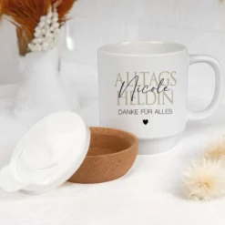 Alltagsheldin Tasse Personalisiert Tasse Name Geschenk für Kollege Dankeschön Geschenk Freundin Kollegin Mama Papa Oma Opa Danke Geschenk