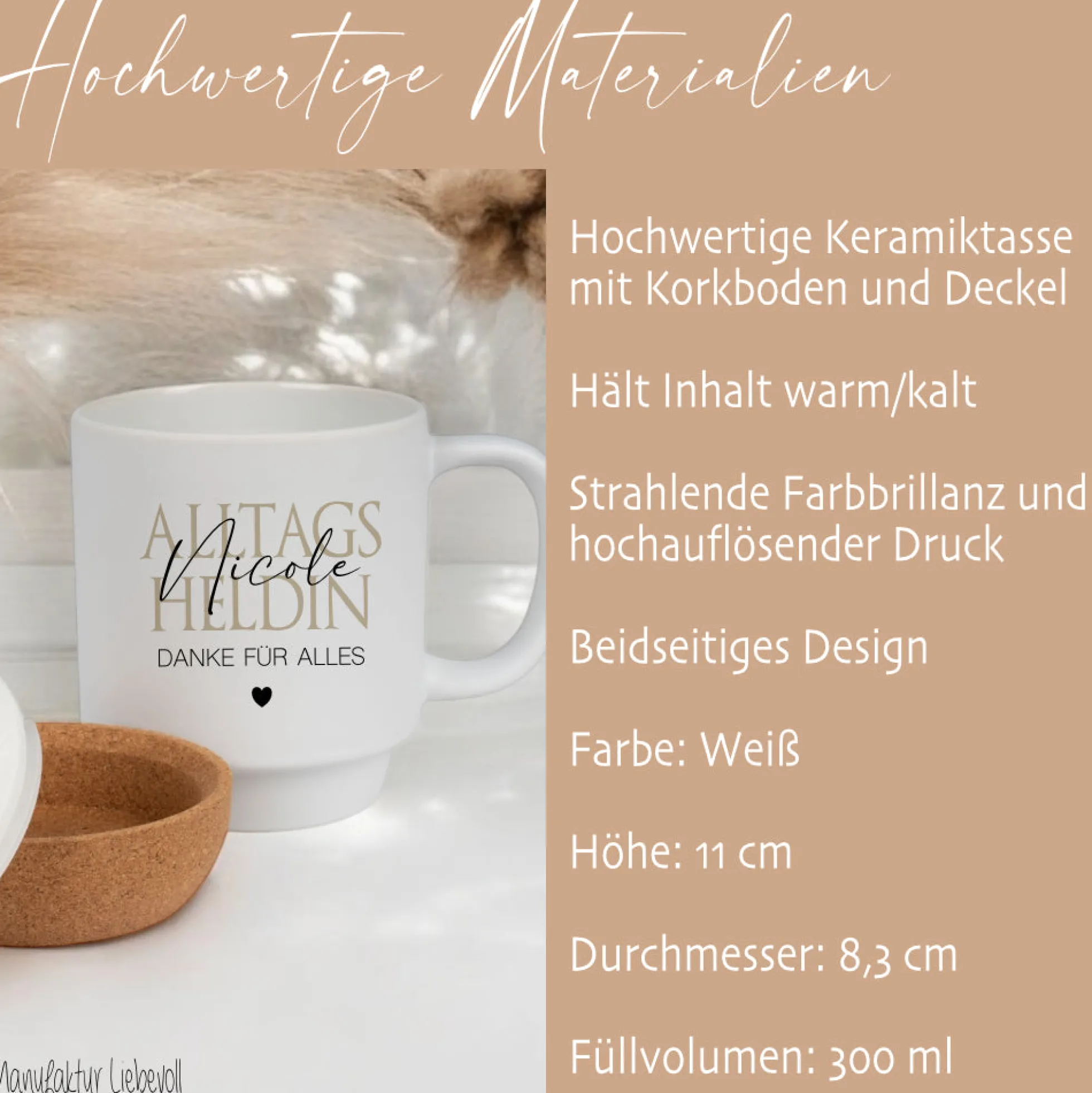 Alltagsheldin Tasse Personalisiert Tasse Name Geschenk für Kollege Dankeschön Geschenk Freundin Kollegin Mama Papa Oma Opa Danke Geschenk