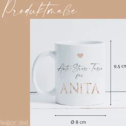 Anti Stress Tasse mit Namen | Kaffeetasse aus Keramik