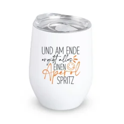 Aperolbecher to go Weinbecher Edelstahl Weinglas Isolierter Becher Aperol Spritz Thermobecher Geschenk Frau Freundin