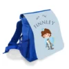 Blauer Kinderrucksack für Jungen mit einem Ritter gestaltet | Personalisierter Rucksack für Jungen im Alter von 2-5 Jahre