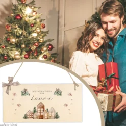 Boho Adventskalender mit Namen personalisiert vintage Stoff Adventskalender zum Befüllen Kalender Geschenk Frauen Männer Kinder Familie
