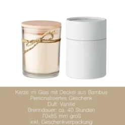 Boho Duftkerze Ostern mit Wunschtext im Glas als personalisiertes Ostergeschenk