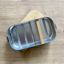 Brotdose "Eishockey" mit Bambusdeckel und Namen für Jungen, Mädchen und Teenager | Lunchbox mit Eishockey Motiv für Kinder, Jugendliche | Personalisierte Geschenkidee zum Sport