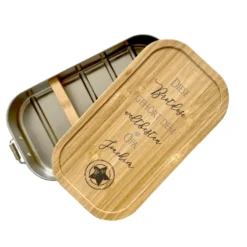 Brotdose "weltbester Opa" mit Bambusdeckel und Namen für Großväter | Lunchbox mit liebevollem Spruch | Personalisierte Geschenkidee zum Geburtstag | Weihnachten | Vatertag
