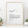Digitales Poster für den besten Papa | Geschenk für Väter mit Definition | zum Ausdrucken