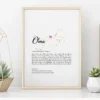 Digitales Poster für die Oma | Geschenk für die Großmutter mit Definition | zum Ausdrucken
