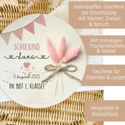 Einschulung Geschenk Einschulung Geld Geschenk Schulkind 2026 Einschulungsgeschenk Name Geschenke zum Schulanfang Mädchen Junge Einschulung