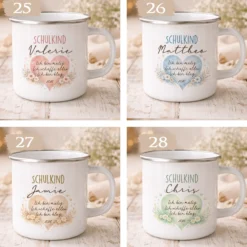 Einschulung Geschenk Schulkind 2026 I Personalisierte Kinder Tasse mit Namen viele Motive I Mädchen Einschulung Junge Geschenk Schulstart