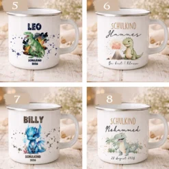 Einschulung Geschenk Schulkind 2026 I Personalisierte Kinder Tasse mit Namen viele Motive I Mädchen Einschulung Junge Geschenk Schulstart
