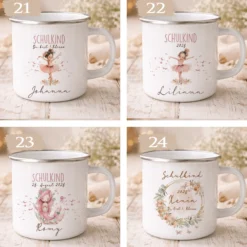 Einschulung Geschenk Schulkind 2026 I Personalisierte Kinder Tasse mit Namen viele Motive I Mädchen Einschulung Junge Geschenk Schulstart