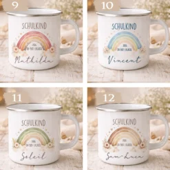 Einschulung Geschenk Schulkind 2026 I Personalisierte Kinder Tasse mit Namen viele Motive I Mädchen Einschulung Junge Geschenk Schulstart