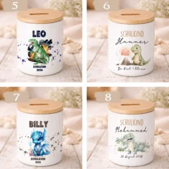 Einschulung Geschenk 2026 – Spardose personalisiert mit Namen – Schulkind Junge Mädchen – Geschenk zum Schulanfang