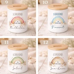 Einschulung Geschenk 2026 – Spardose personalisiert mit Namen – Schulkind Junge Mädchen – Geschenk zum Schulanfang