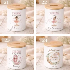 Einschulung Geschenk 2026 – Spardose personalisiert mit Namen – Schulkind Junge Mädchen – Geschenk zum Schulanfang