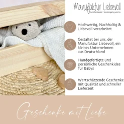 Erinnerungsbox aus Holz, Personalisierte Holzkiste für Babys zur Geburt mit Geburtsdaten