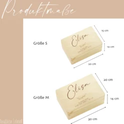 Erinnerungsbox Baby Personalisiert Baby Erinnerungskiste aus Holz Babygeschenk Geschenk zur Geburt Taufe Geburtsgeschenk Taufgeschenk Mädchen Junge