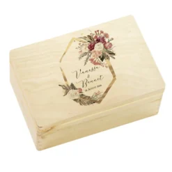 Erinnerungskiste Hochzeitsgeschenk zur Hochzeit, Holzbox als Geschenk für das Brautpaar personalisiert