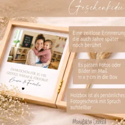 Erzieherin Geschenk personalisiert | Abschiedsgeschenk Kita Kindergarten | Danke Geschenk Erzieherin Holzbox Dankeschön mit Namen des Kind