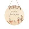 Familienschild "Pumpkin" mit dem Namen der Familie | Holzschild als Deko für den Herbst