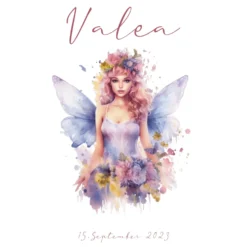 Feen Stoffschultüte Personalisierte Rosa Mädchen Name Elfe Ballerina Blumen Boho Einschulungstüte Zuckertüte 70 cm | Optional mit Füllkissen und Spitzenschutz
