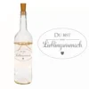Flaschenlicht "Du bist mein Lieblingsmensch" | Einzigartiges Geschenk für Herzensmenschen | Glasflasche mit Beleuchtung und Spruch