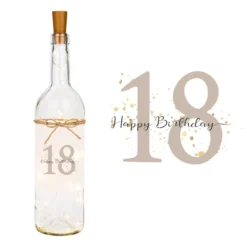 Flaschenlicht "Happy Birthday" zum Geburtstag | Personalisiert mit dem Alter | Geschenk für Sie und Ihn