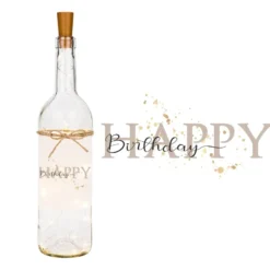 Flaschenlicht "Happy Birthday" | Perfektes Geschenk zum Geburtstag | Schönes Geburtstagsgeschenk für Sie und Ihn | 6 Motivvarianten zur Auswahl