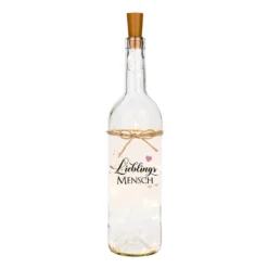 Flaschenlicht "Lieblingsmensch" | Kreatives Geschenk für Frauen und Lieblingsmenschen | Leuchtflasche mit LED Lichterkette