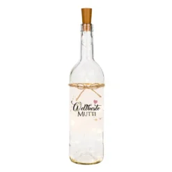 Flaschenlicht "Weltbeste Mutti" | Geschenk für die Mama | Leuchtflasche mit Korken u. LED Lichterkette