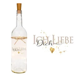 Flaschenlicht "You are my valentine" | Originelles Geschenk für Paare zum Valentinstag | 2 Motivvarianten zur Auswahl