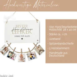 Fotogeschenk Leherin Geschenk Geburtstag Lehrer Namen Abschiedsgeschenk Schule Geburtstagsgeschenk