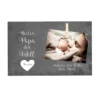 Fotogeschenk mit Holzklammer zum individuellen Befestigen eines Fotos | Personalisiertes Holzbild für den besten Papa der Welt | Handgefertigt mit dem Namen des Kindes und des Vaters