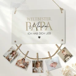 Fotogeschenk Papa Geschenk Geburtstag Geburtstagsgeschenk Papa Namen Vatertag