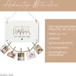 Fotogeschenk Papa Geschenk Geburtstag Geburtstagsgeschenk Papa Namen Vatertag