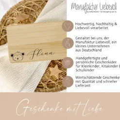 Frühstücksbrett aus Holz mit Tiermotiven und Wunschnamen graviert | Große Motivauswahl