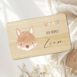 Frühstücksbrett personalisiertes Babygeschenk Geburt Taufe Baby Taufgeschenk Schneidebrett mit Namen| Große Motivauswahl